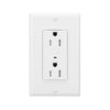 Globe 15 amps 125 volt Duplex White Electrical WiFi Outlet 1 pk