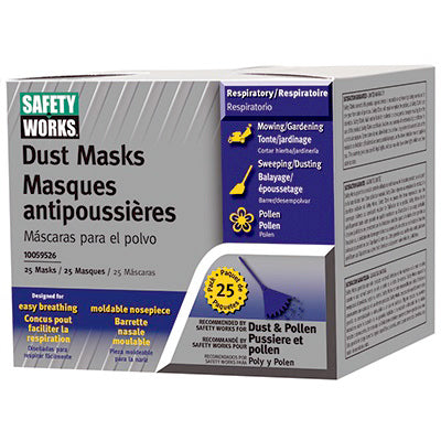 Safety Works  Dust Mask  White  25 pk