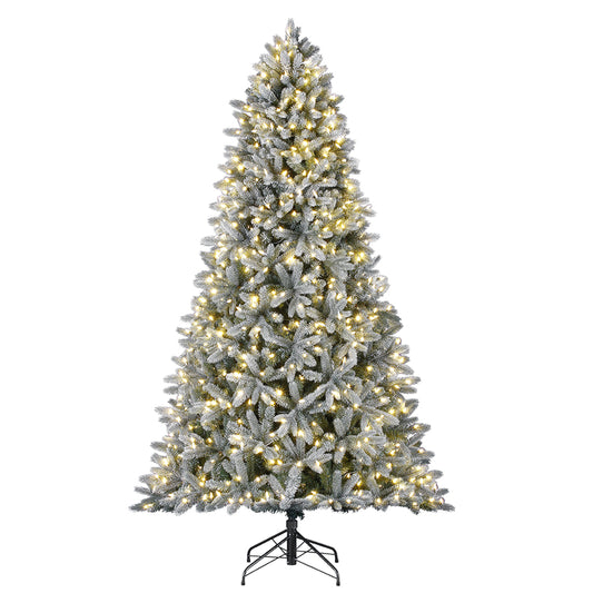 Celebrations 7-1/2 ft. Full Incandescent 800 ct Frosted Grande Fir Color Changing Christmas Tree