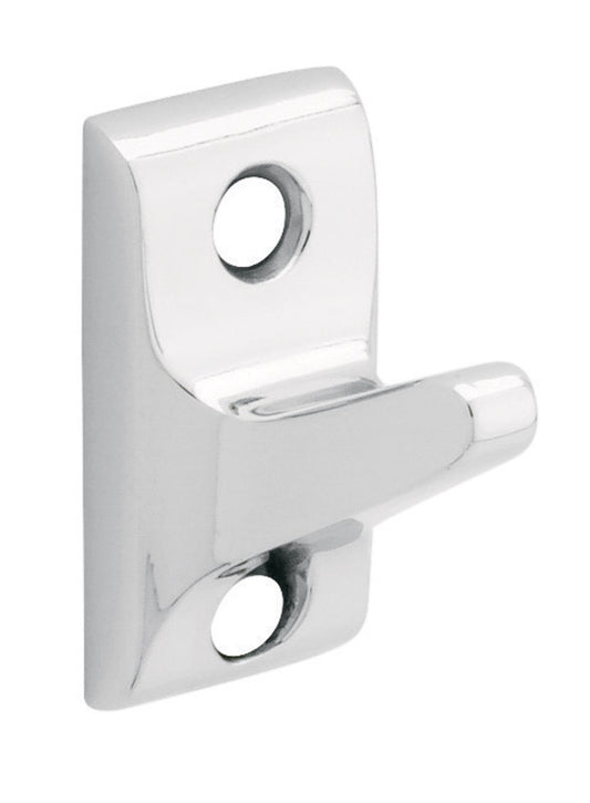 Liberty Hardware Centura 2.2 in.   H X 1.2 in.   L Polished Chrome Robe Hook