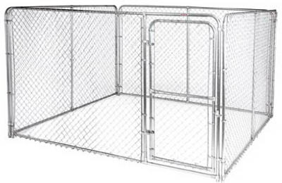 10 x 10 x 6-Ft. Dog Kennel System, Silver Series