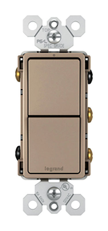 Legrand Radiant 15  Rocker Switch Silver 1 pk
