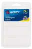 Avery 06728 1" X 3" White Rectangular Removable Labels 72 Count (Pack of 6)
