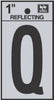 Hy-Ko 1 in. Reflective Black Vinyl Letter Q Self-Adhesive 1 pc. (Pack of 10)
