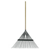 Flexrake 65 in. 24 Tine Metal Rake Wood Handle