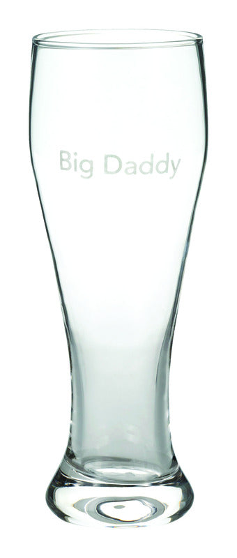 Hallmark Clear Big Daddy Drinking Glass 2.75 L x 2.75 H x 8.5 W in. (Pack of 2)