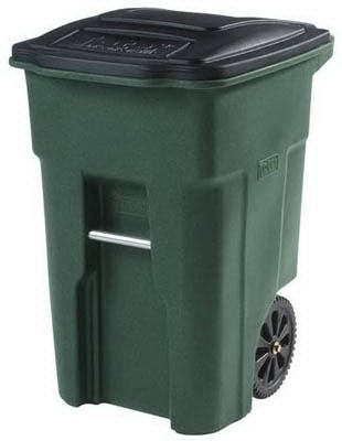 Toter 48 gal Greenstone Polyethylene Wheeled Garbage Can Lid Included