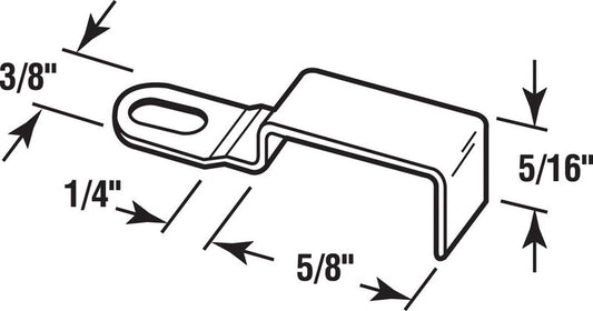 Prime-Line  Mill  Aluminum  Stretcher Clip  For 1/3 inch 4 pk