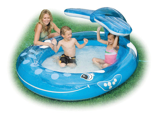 Intex 55 gal Round Inflatable Pool 42 in. H X 62 in. W X 82 in. L