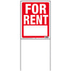 Hy-Ko  English  Red  For Rent  Yard Sign  42 in. H x 15 in. W (Pack of 3)