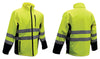 Boss Hi-Vis Yellow Polyester Rain Jacket L