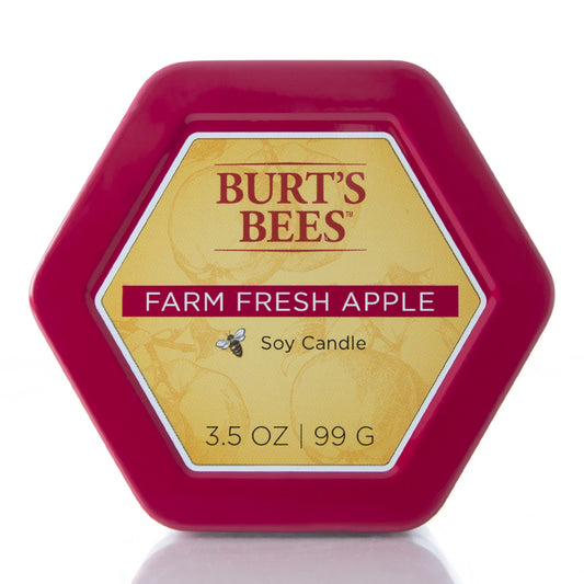Blyth Home Scents International 116358 Burt's Bees® Farm Fresh Apple Candle Tin (Pack of 6)
