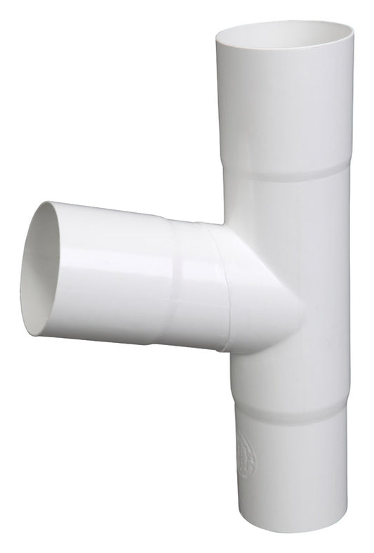 Plastmo 8 in. W X 12 in. L White Vinyl Round Downspout Adapter