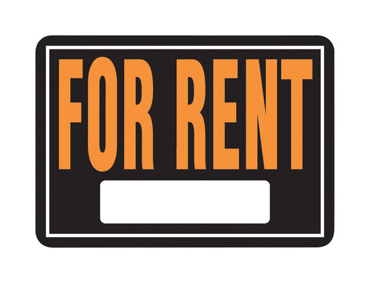 Hy-Ko English For Rent Sign Aluminum 9.25 in. H x 14 in. W (Pack of 12)