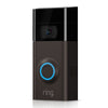 Ring Satin Nickel Multicolored Metal/Plastic Wireless Video Doorbell