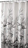 iDesign 72 in. H X 72 in. W Gray Anzu Shower Curtain Polyester