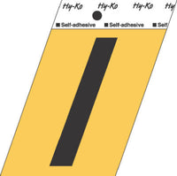 Address Letters, "I", Black/Gold Aluminum, Adhesive, 3.5-In. (Pack of 10)