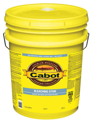 Cabot  Semi-Transparent  Driftwood Gray  Water-Based  Acrylic  Bleaching Stain  5 gal.