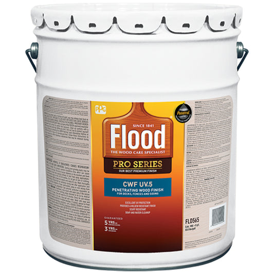 Flood  Pro Series  Transparent  Smooth  Cedar  Water-Based  Acrylic/Oil  Wood Stain  5 gal.