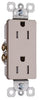 Pass & Seymour Decora 15 amps 125 V Silver Outlet 5-15 R 1 pk
