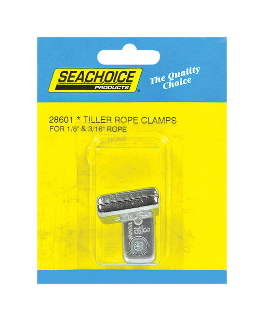 Seachoice  Chrome-Plated  Zinc  1-1/4 in. L x 11/16 in. W Tiller Rope Clamps  2 pk