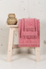 LINIM 3-Pcs Jacquard Towel Set 100% Cotton, Bath, Hand and Washcloth, Dusty Rose
