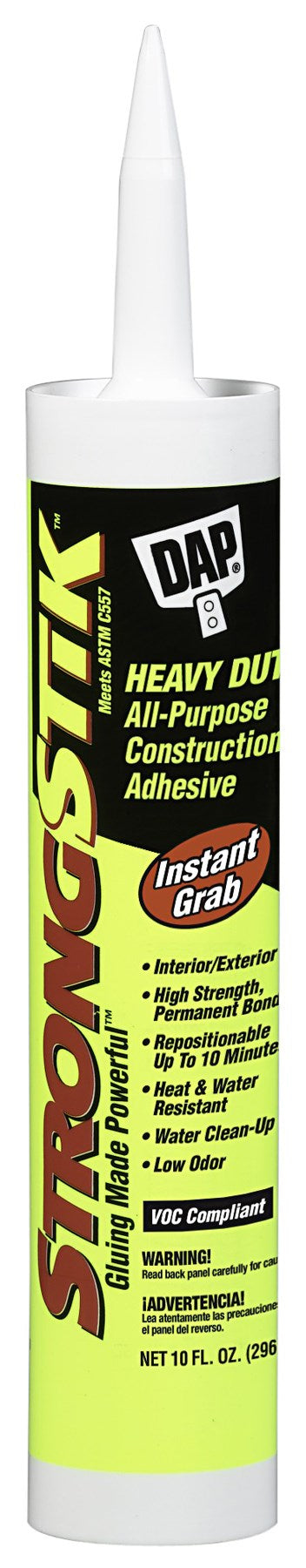 Dap 01312 10 Oz White Heavy Duty All-Purpose Construction Adhesive                                                                                    