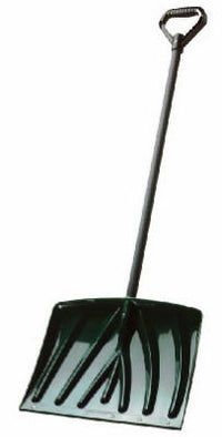 18-In. Green Poly Snow Shovel With D-Grip Handle