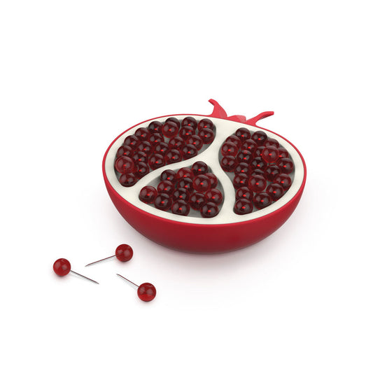 Fred Pomegranate Seeds Push Pins and Holder Rubber/Silicone 65 pc