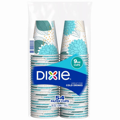 Dixie Assorted Paper FLOWERS BLOOM Cups 54 pk (Pack of 12)