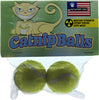 Petsport Green Catnip Polyster/Rubber Ball Cat Toy 2 pk