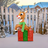 24" Rudolph 3d Prelit Yard Décor Rudolph In Present