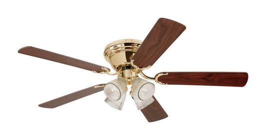 Westinghouse  Contempra IV  52 in. Polished Brass  Indoor  Ceiling Fan