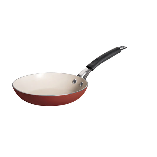 8 in Simple Cooking Ceramic Fry Pan - Spice Red