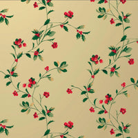 HALLMARK Multi-Color Holly on Gold Gift Wrap (Pack of 4)