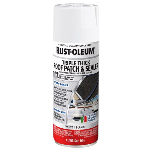 Rust-Oleum Triple Thick White Acrylic Roof Patch & Sealer 13 oz (Pack of 6)