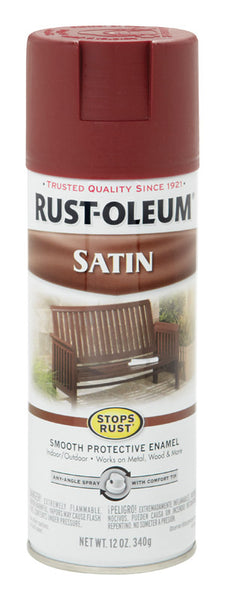 Rust-Oleum Stops Rust Satin White Spray Paint 12 oz.