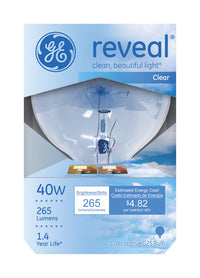 GE Reveal 40 W G25 Globe Incandescent Bulb E26 (Medium) Soft White 1 pk (Pack of 6)