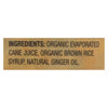 Go Organic Hard Candy - Ginger - 3.5 oz - Case of 6