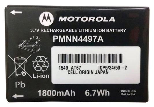 Motorola Lithium Ion 3.65-Volt 3.7 V 1800 Ah Rechargeable Battery PMNN4497 1 pk
