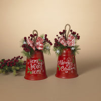 Gerson Red Bell Indoor Christmas Decor (Pack of 2).