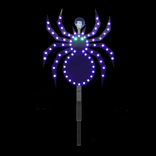 Santa's Best Prelit Halloween Decoration LED Spider Stake Light 12 H in. for Outdoor Use