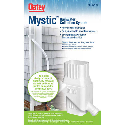 Oatey Mystic 8 in. H X 4 in. W X 6 in. L White Plastic Rain Collection System