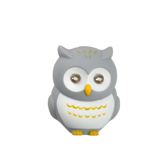 KeyGear Plastic Gray Owl Key Chain w/LED Light