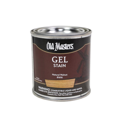 Old Masters Semi-Transparent Natural Walnut Oil-Based Alkyd Gel Stain 0.5 pt
