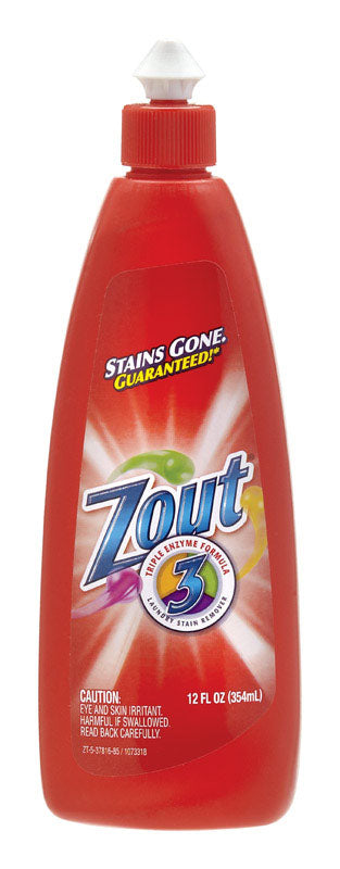 Zout No Scent Laundry Stain Remover Liquid 12 oz. (Pack of 12)