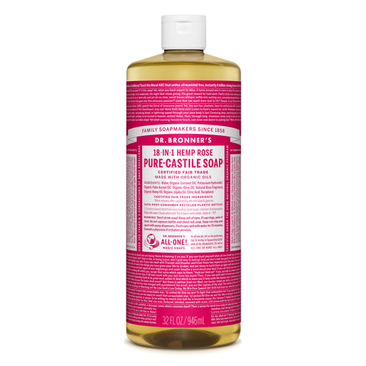 Dr. Bronner's Organic Rose Scent Pure-Castile Liquid Soap 32 oz. 1 pk (Pack of 12)