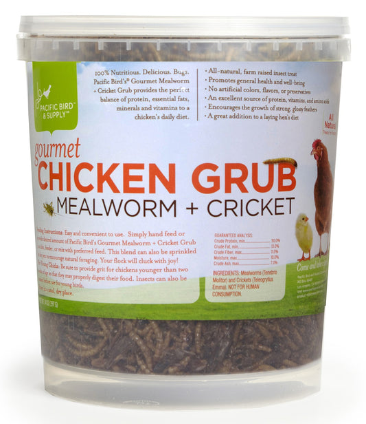 Pacific Bird & Supply Co Inc Pb-0052 14 Oz Gourmet Chicken Grub Mealworm & Cricket