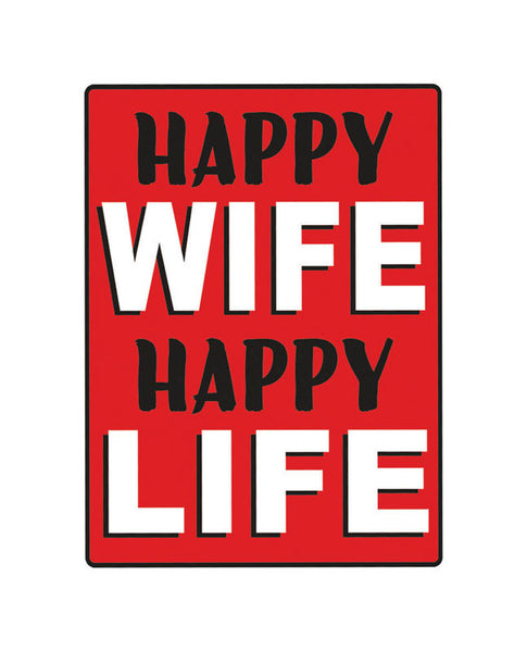 Open Road Brands Happy Wife Happy Life Magnet Embossed Tin 1 pk (Pack of 4)