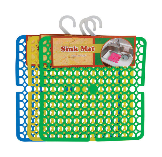 Diamond Visions Assorted Plastic Sink Mat 11 L ft. x 11 H in. x 11 W in. (Pack of 36)